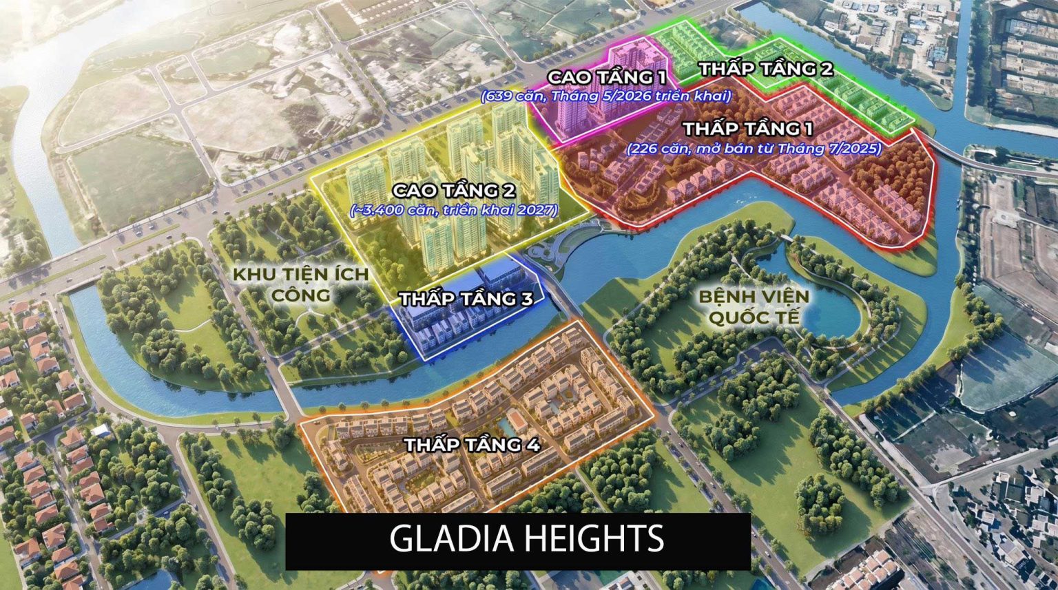 TỔNG QUAN MẶT BẰNG VỀ KHU ĐÔ THỊ GLADIA