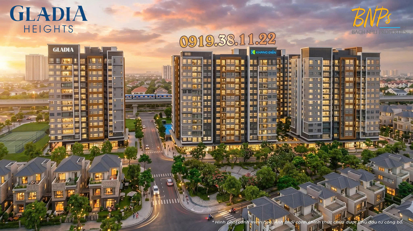 Phối cảnh Gladia Heights Khang Điền
