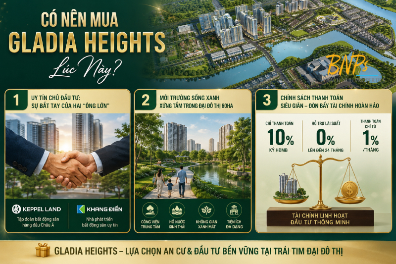 Điểm Sáng Đáng Cân Nhắc: Có Nên Mua Gladia Heights? - Bách Như Properties - BNPs