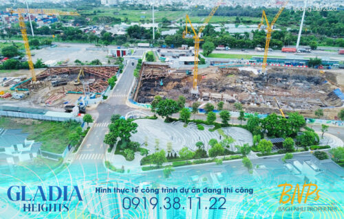 HÌNH ẢNH THỰC TẾ CÔNG TRÌNH ĐANG THI CÔNG TẠI GLADIA HEIGHTS KHANG ĐIỀN