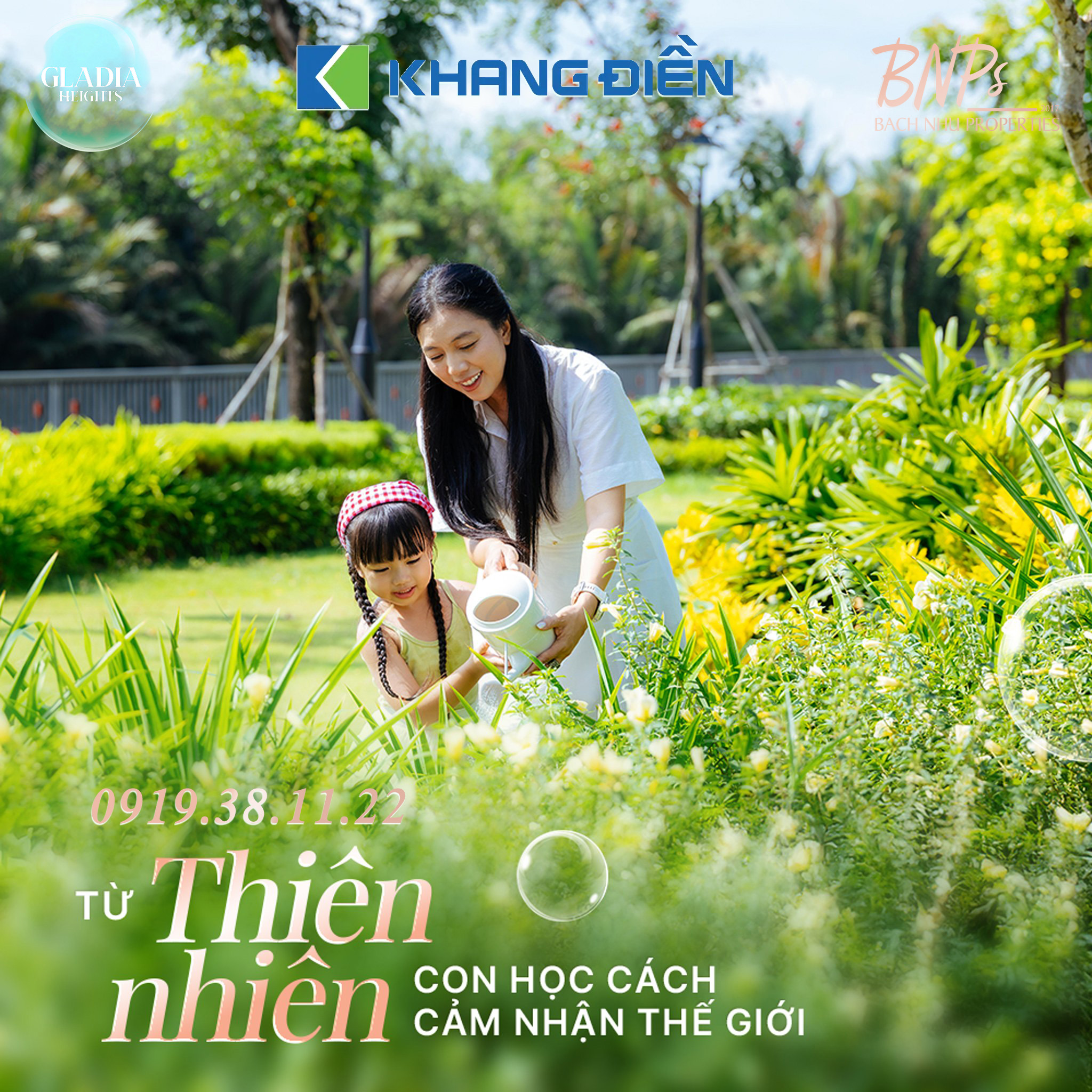 Gladia Height Khang Điền - Thiên nhiên giúp con học cách cảm nhận thế giới mới