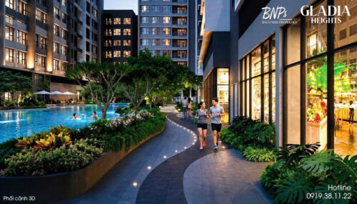 Phối cảnh 3D Căn hộ Gladia Heights Khang Điền