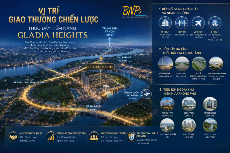 Vị Trí Giao Thương Chiến Lược Thúc Đẩy Tiềm Năng Gladia Heights - Bách Như Properties - BNPs
