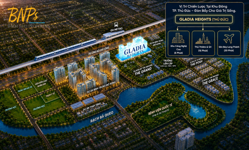 Vị Trí Chiến Lược Tại Khu Đông TP. Thủ Đức – Gladia Heights - Bách Như Properties - BNPs
