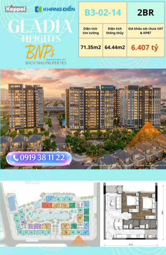 Căn hộ Gladia Heights giá tốt Bách Như Propertirs - BNPs phân phối