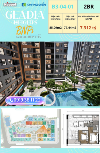 Căn hộ Gladia Heights giá tốt Bách Như Propertirs - BNPs phân phối