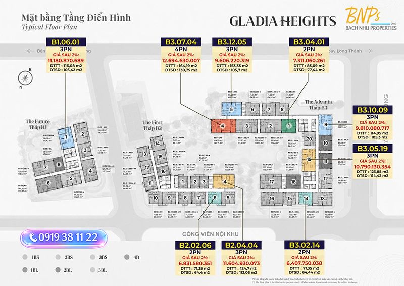 Căn hộ Gladia Heights giá tốt Bách Như Propertirs - BNPs phân phối