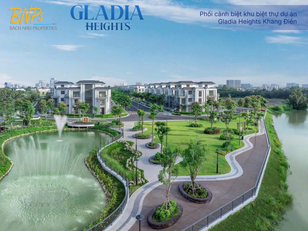 Khu biệt thự ven sông tại Gladia Heights Khang Điền